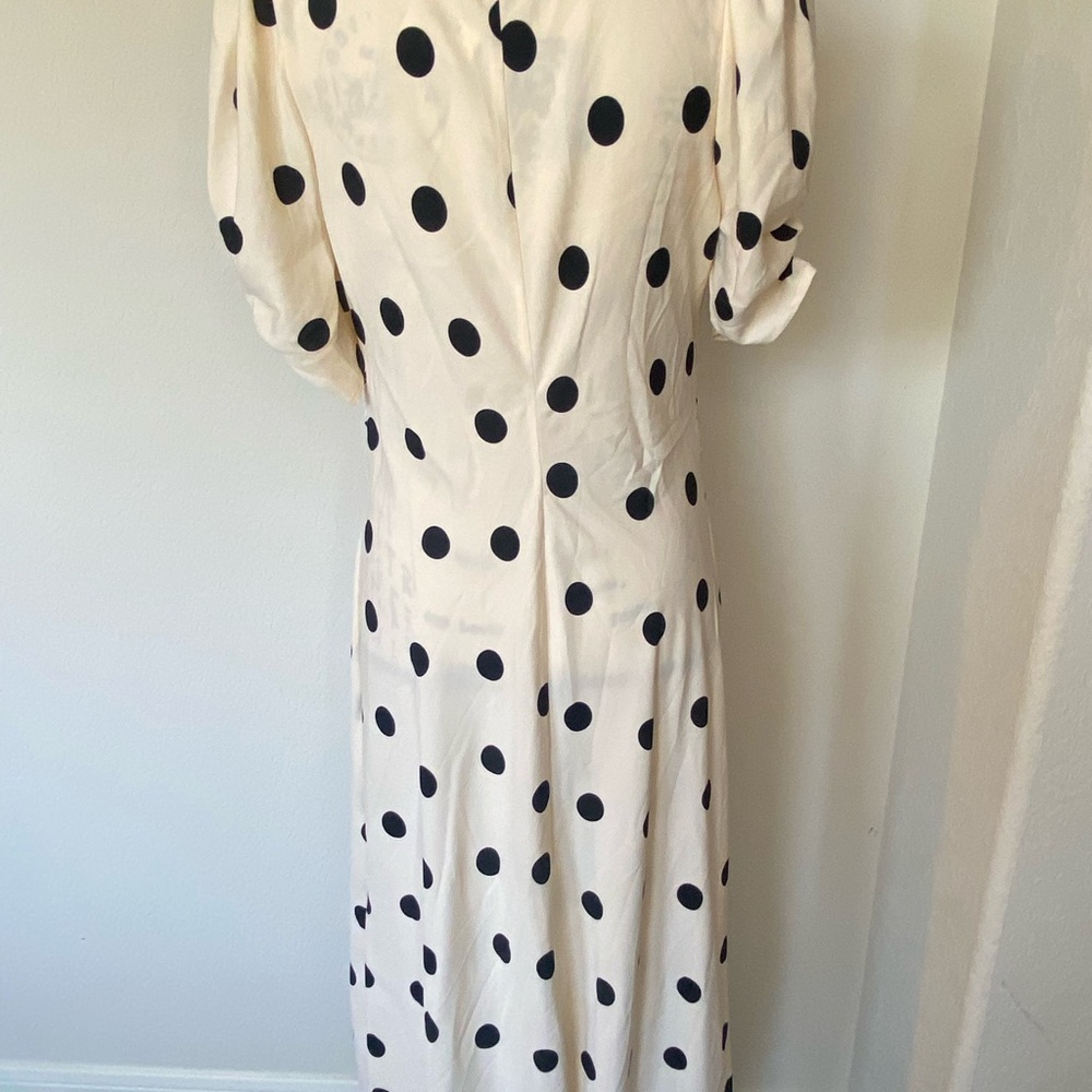 a new day Cream and black Polka Dots High Low Dress NWT - Picture 7 of 11